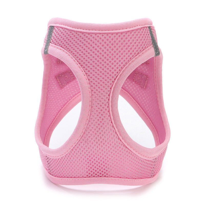 HKM-946643 Mesh Cat Chest Strap Harness with Traction Rope in Various Colors and Sizes