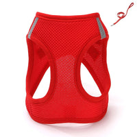 HKM-946643 Mesh Cat Chest Strap Harness with Traction Rope in Various Colors and Sizes