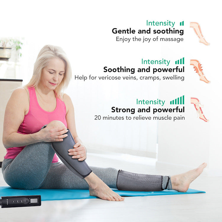 HKM-261843 Leg Air Massager with Heating Function and Adjustable Modes for Calf and Foot Therapy