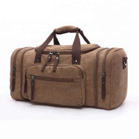 HKM-431955 Stylish Large Capacity Canvas Travel Tote Bag - Waterproof Luggage Duffel Bag