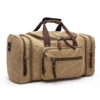 HKM-431955 Stylish Large Capacity Canvas Travel Tote Bag - Waterproof Luggage Duffel Bag