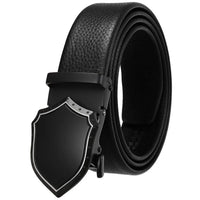 HKM-175699 Automatic Buckle Business Leather Belt for Men - Adjustable Fit, Durable Design