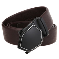 HKM-175699 Automatic Buckle Business Leather Belt for Men - Adjustable Fit, Durable Design