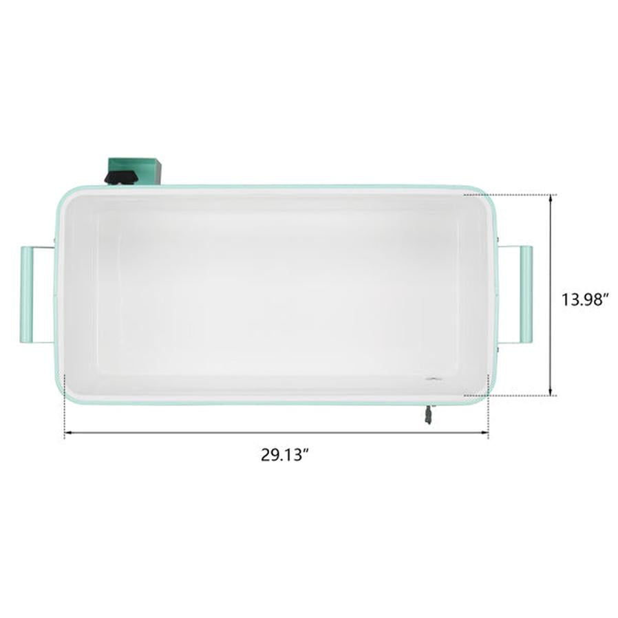 HKM-517523 Mint Green Insulated Freezer Trolley 91x84.5x38.5cm Rectangular Plastic Box