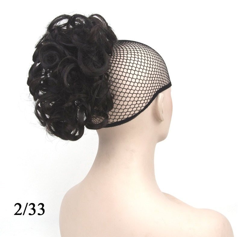 HKM-248019 European and American Short Hair Wigs with High Temperature Fiber, Fluffy Ponytail and Hair Extensions in Various Colors