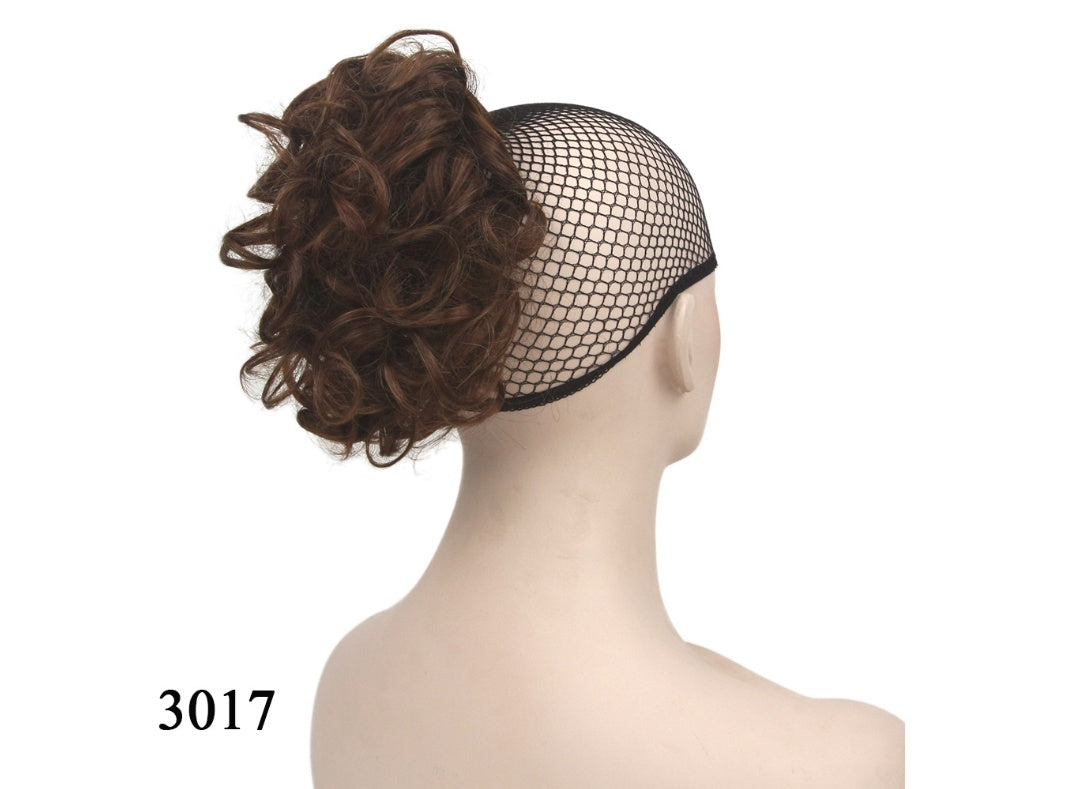 HKM-248019 European and American Short Hair Wigs with High Temperature Fiber, Fluffy Ponytail and Hair Extensions in Various Colors
