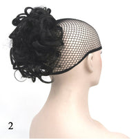 HKM-248019 European and American Short Hair Wigs with High Temperature Fiber, Fluffy Ponytail and Hair Extensions in Various Colors