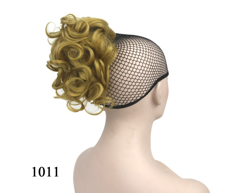 HKM-248019 European and American Short Hair Wigs with High Temperature Fiber, Fluffy Ponytail and Hair Extensions in Various Colors