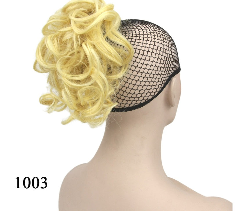 HKM-248019 European and American Short Hair Wigs with High Temperature Fiber, Fluffy Ponytail and Hair Extensions in Various Colors