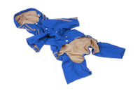 HKM-033299 British Style Dog Raincoat - Acrylic Material, Sizes 3XL-7XL, Available in Blue, Red, Yellow, Green