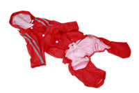 HKM-033299 British Style Dog Raincoat - Acrylic Material, Sizes 3XL-7XL, Available in Blue, Red, Yellow, Green
