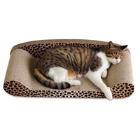 HKM-838419 Extra Large Corrugated Cat Scratch Board with Comfortable Backrest for Claw Grinding and Relaxation