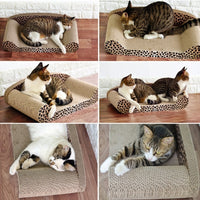 HKM-838419 Extra Large Corrugated Cat Scratch Board with Comfortable Backrest for Claw Grinding and Relaxation