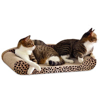 HKM-838419 Extra Large Corrugated Cat Scratch Board with Comfortable Backrest for Claw Grinding and Relaxation