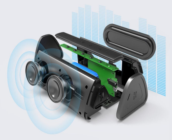 KTX-037651 Waterproof Bluetooth Outdoor Speaker with 10W Subwoofer and Built-in Lithium Battery