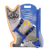 HKM-074259 Multi-Color Nylon Cat Leash with Adjustable Chest Strap