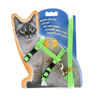 HKM-074259 Multi-Color Nylon Cat Leash with Adjustable Chest Strap