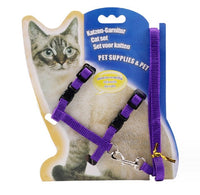 HKM-074259 Multi-Color Nylon Cat Leash with Adjustable Chest Strap