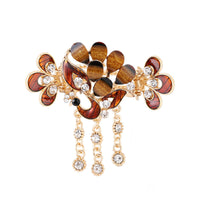 HKM-541779 Butterfly Shape Vintage Alloy Hair Clip with Artificial Crystal