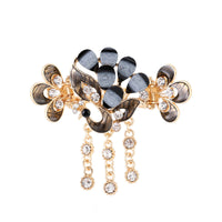 HKM-541779 Butterfly Shape Vintage Alloy Hair Clip with Artificial Crystal