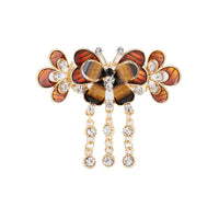 HKM-541779 Butterfly Shape Vintage Alloy Hair Clip with Artificial Crystal
