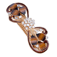 HKM-541779 Butterfly Shape Vintage Alloy Hair Clip with Artificial Crystal