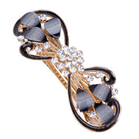 HKM-541779 Butterfly Shape Vintage Alloy Hair Clip with Artificial Crystal