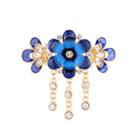 HKM-541779 Butterfly Shape Vintage Alloy Hair Clip with Artificial Crystal