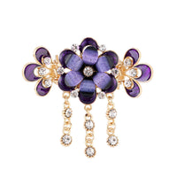 HKM-541779 Butterfly Shape Vintage Alloy Hair Clip with Artificial Crystal