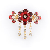 HKM-541779 Butterfly Shape Vintage Alloy Hair Clip with Artificial Crystal