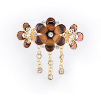 HKM-541779 Butterfly Shape Vintage Alloy Hair Clip with Artificial Crystal