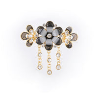 HKM-541779 Butterfly Shape Vintage Alloy Hair Clip with Artificial Crystal