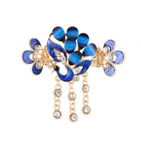 HKM-541779 Butterfly Shape Vintage Alloy Hair Clip with Artificial Crystal