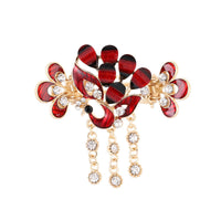 HKM-541779 Butterfly Shape Vintage Alloy Hair Clip with Artificial Crystal