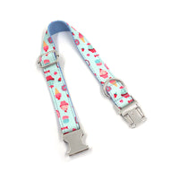 HKM-597075 Macaron Colorful Polyester Dog Collar - Adjustable Sizes XS to XL