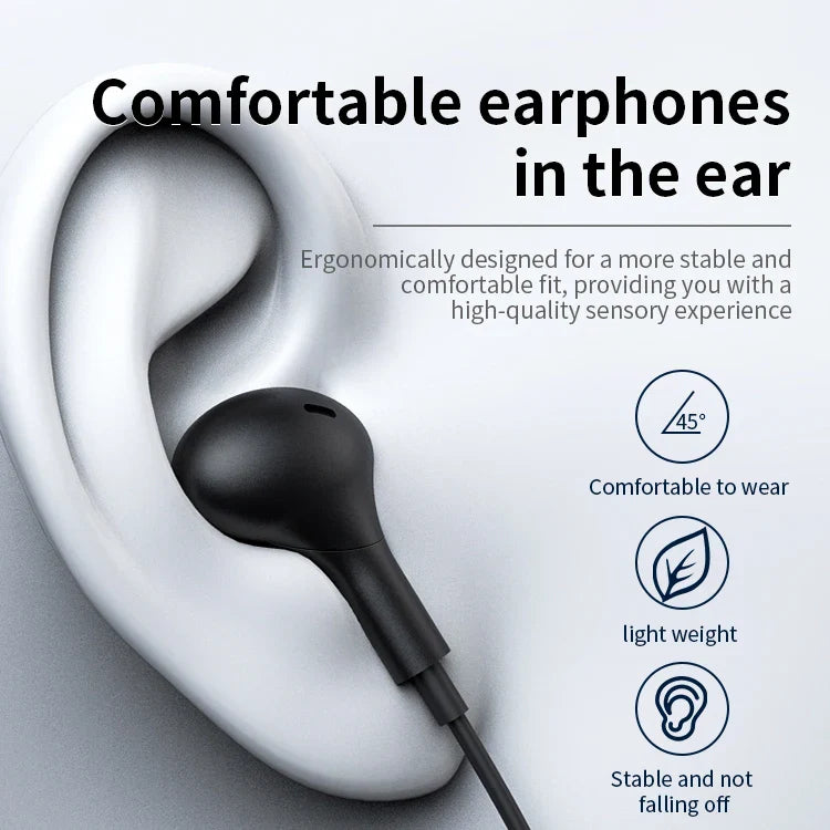 KTX-026963 Noise Cancelling Wired Headset with Microphone for Gaming and PC - Hi-Fi Sound Quality Earbuds