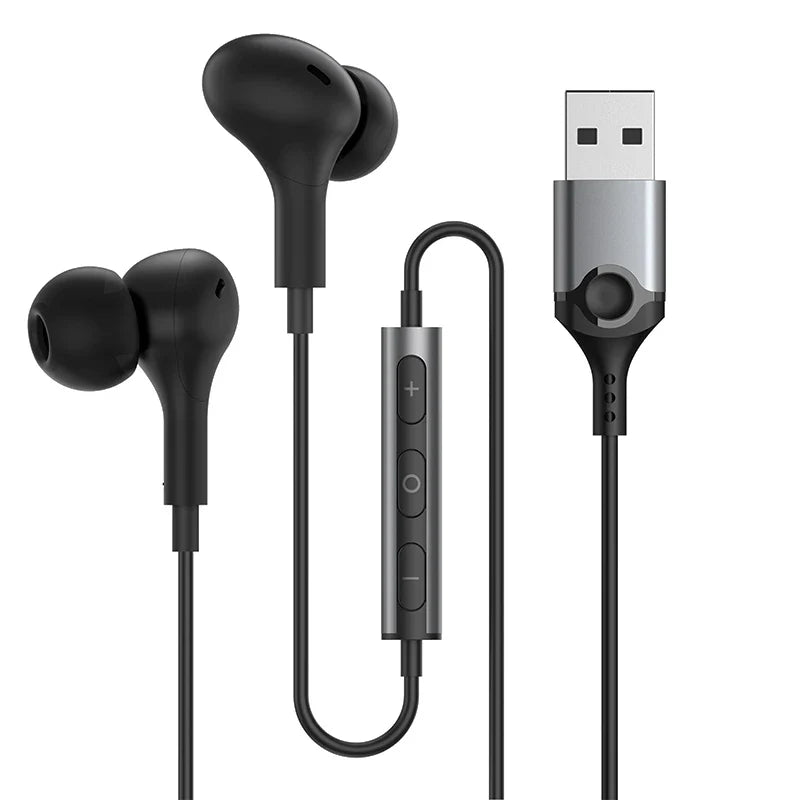 KTX-026963 Noise Cancelling Wired Headset with Microphone for Gaming and PC - Hi-Fi Sound Quality Earbuds