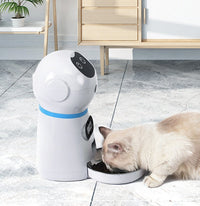 HKM-753619 Automatic Pet Feeder with Removable Grain Storage and Voice Recording Feature