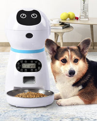 HKM-753619 Automatic Pet Feeder with Removable Grain Storage and Voice Recording Feature