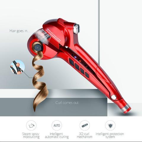 KTX-617427 Automatic Hair Curler with Steam and Ceramic Plates for Quick Styling and Effortless Curls