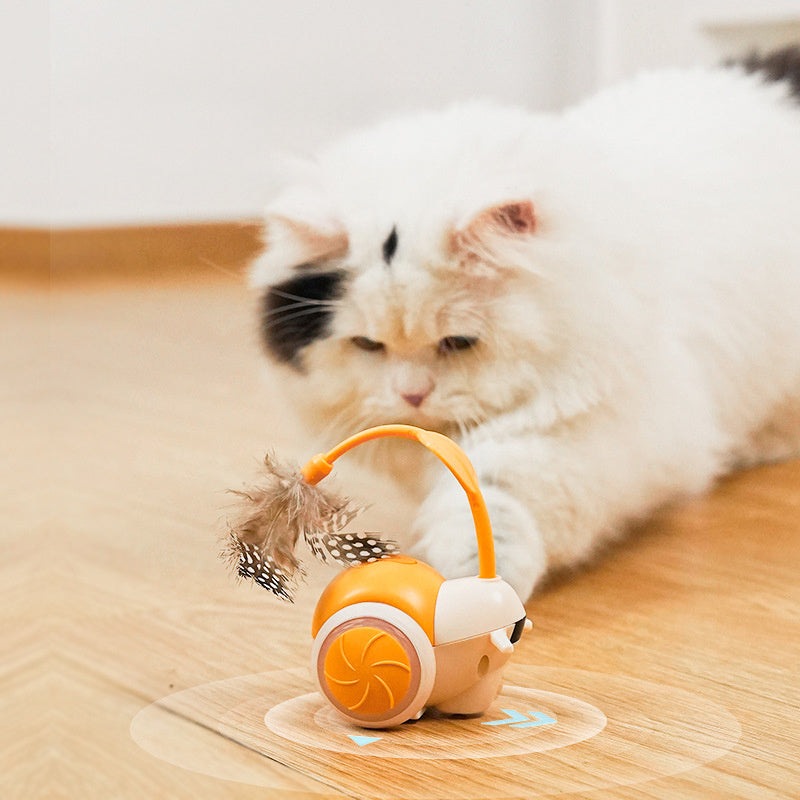 HKM-725331 Interactive Teaser Stick with Feathers for Engaging Cat Playtime