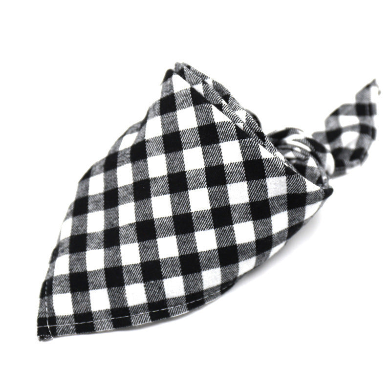 HKM-635795 Cotton Scottish Style Spring Flannel Triangle Scarf for Versatile Outfits