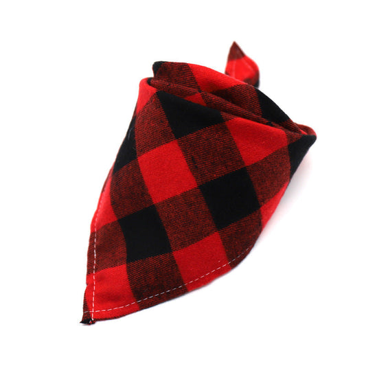 HKM-635795 Cotton Scottish Style Spring Flannel Triangle Scarf for Versatile Outfits
