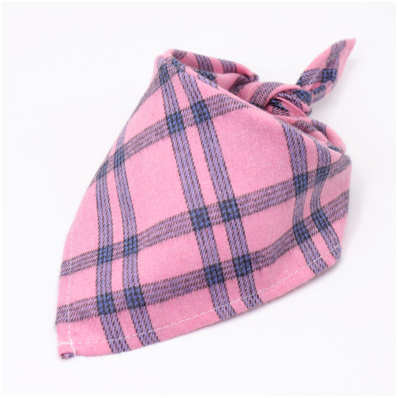 HKM-635795 Cotton Scottish Style Spring Flannel Triangle Scarf for Versatile Outfits