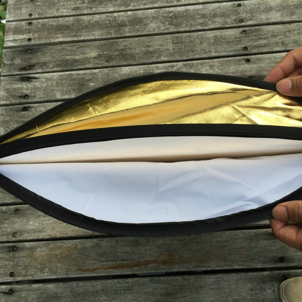KTX-822675 5-in-1 Folding Reflector with Gold, Silver, White, Black, and Soft Light for Photography