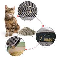 HKM-379859 Waterproof Double Layer Honeycomb Cat Litter Mat with Non-Slip Design and Easy Cleaning Capability