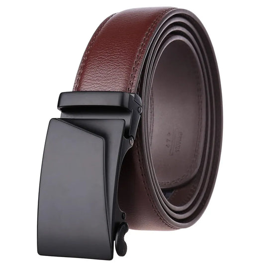 HKM-184915 Men's Leather Automatic Buckle Belt - Model LY36-21726-1
