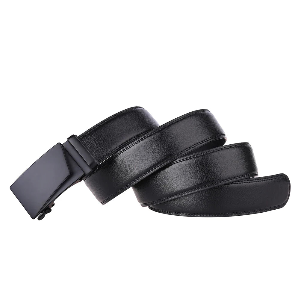 HKM-184915 Men's Leather Automatic Buckle Belt - Model LY36-21726-1
