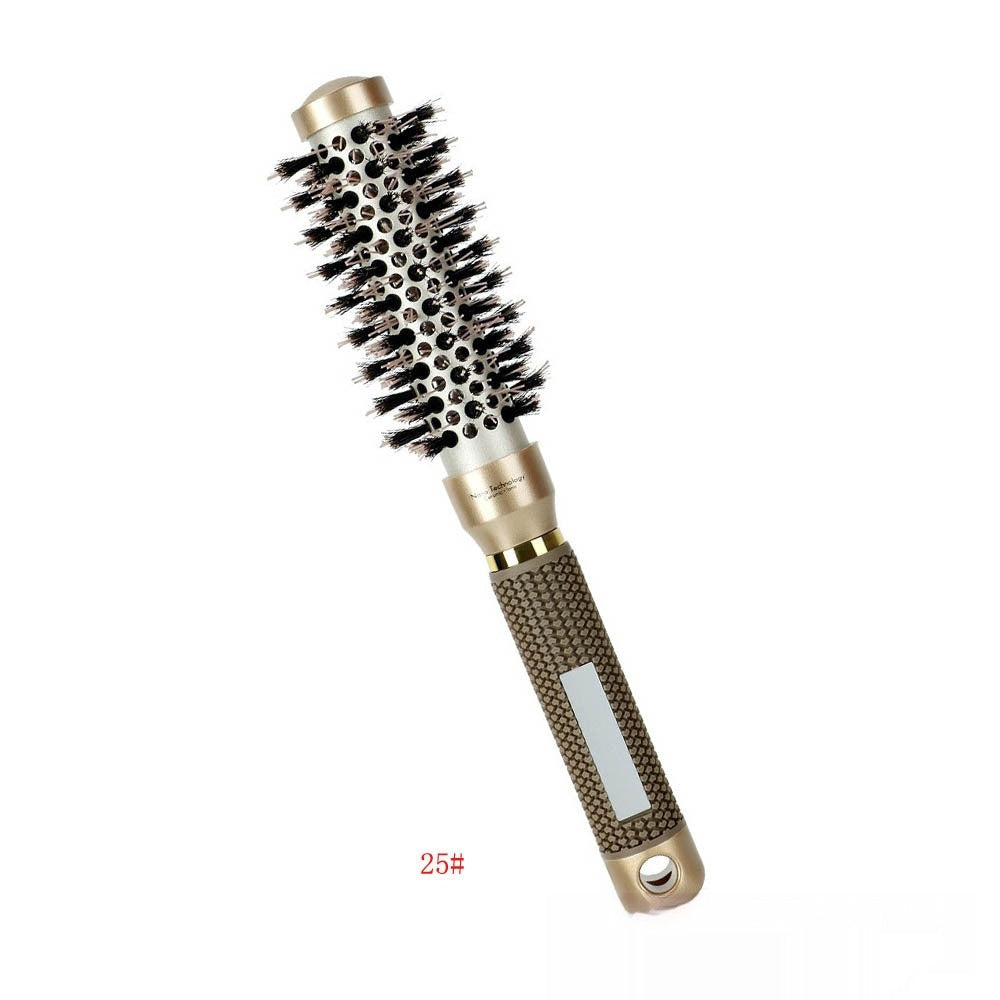 HKM-452371 Elegant Gold Ceramic Aluminum Tube Big Wave Shape Comb - Temperature-Resistant, 25# to 53# Options Available