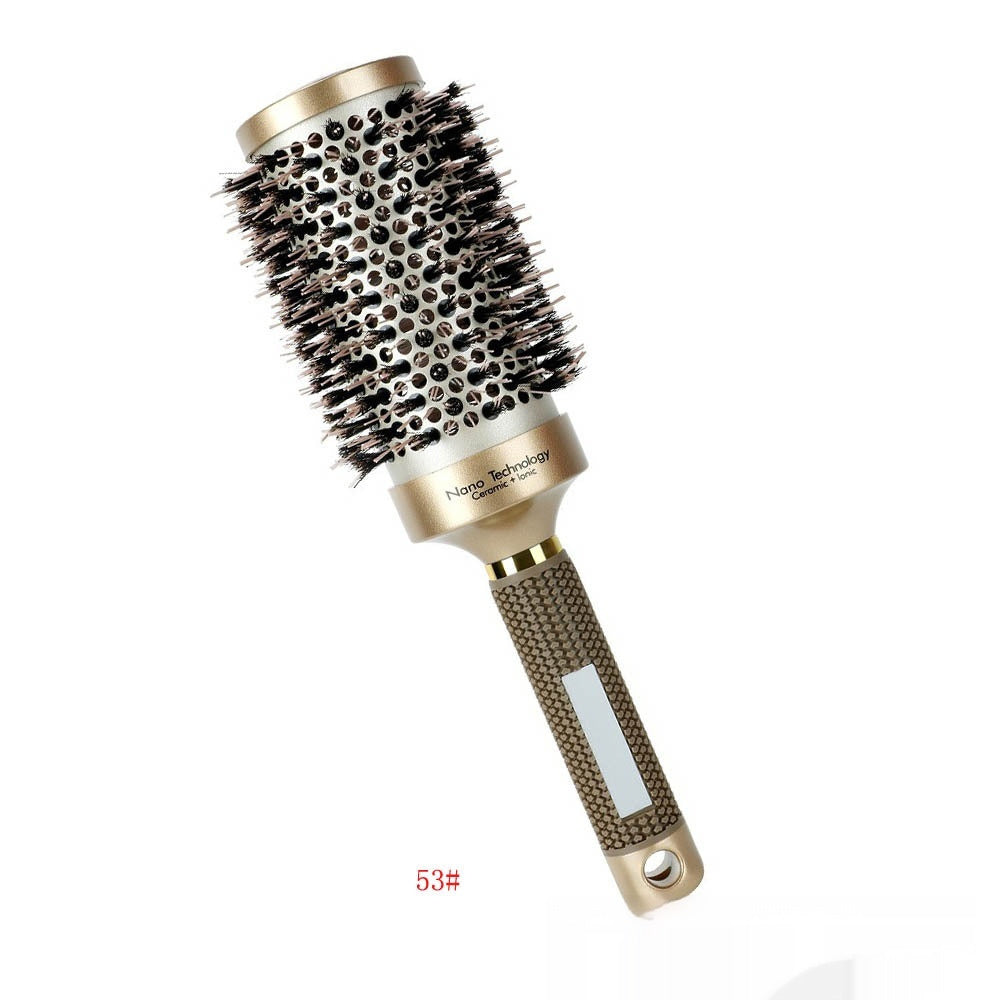 HKM-452371 Elegant Gold Ceramic Aluminum Tube Big Wave Shape Comb - Temperature-Resistant, 25# to 53# Options Available